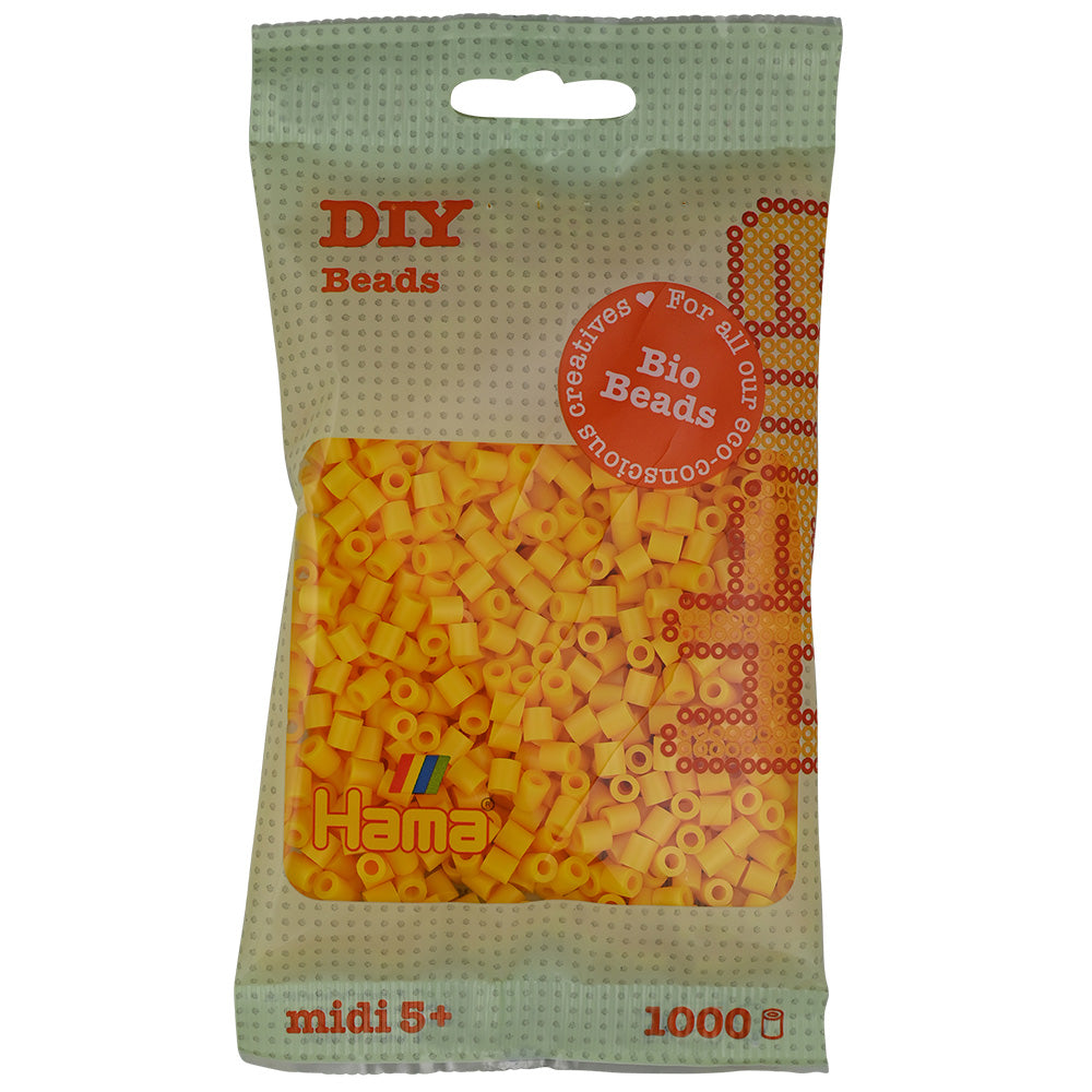 Hama midi Bio beads amarillo 1000 piezas