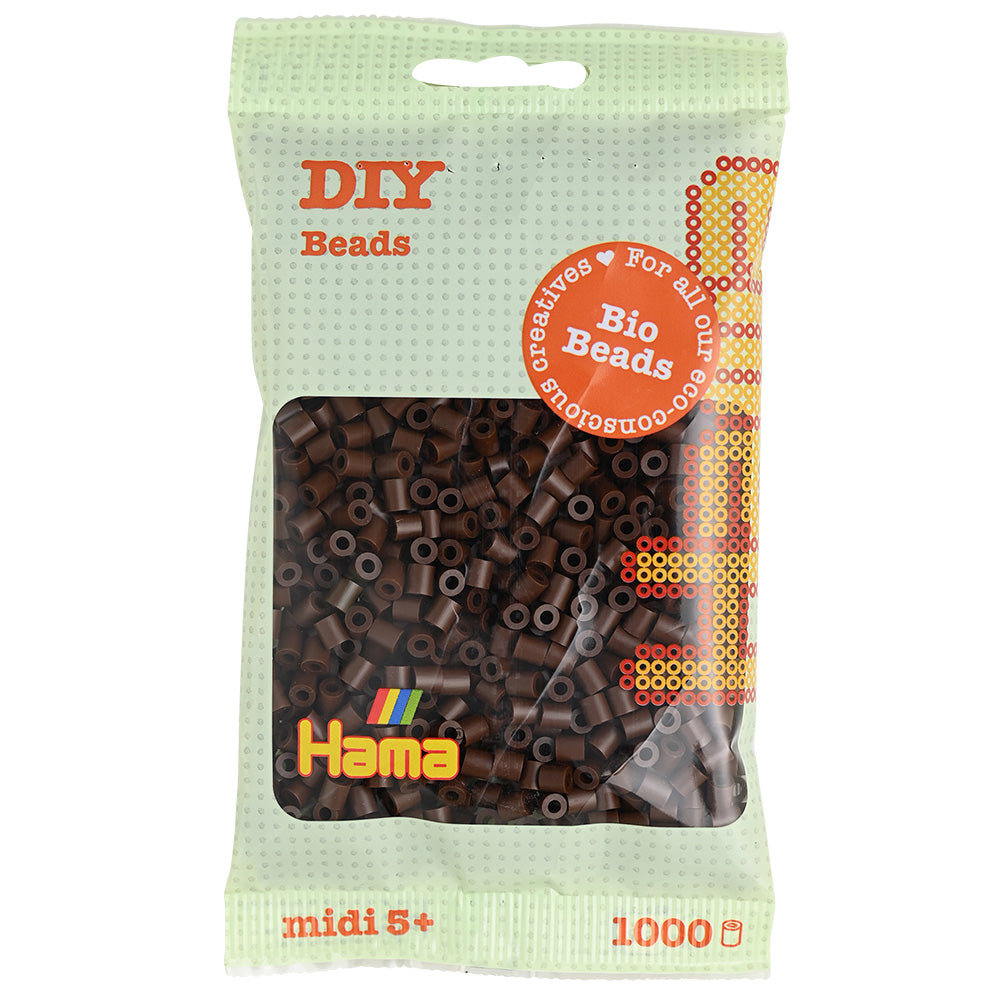 Hama midi Bio beads marrón 1000 piezas