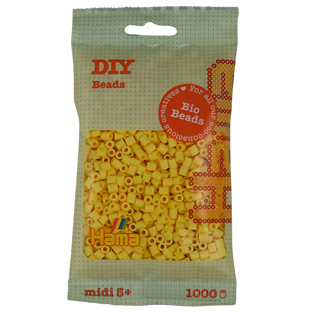Hama midi Bio beads amarillo claro 1000 piezas