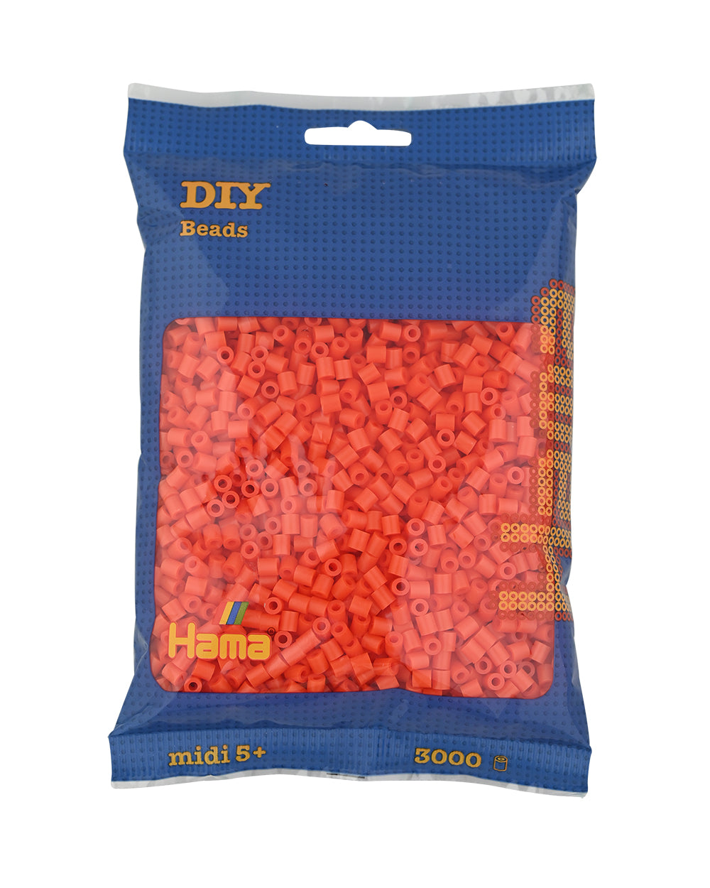 Hama midi naranja 3000 piezas