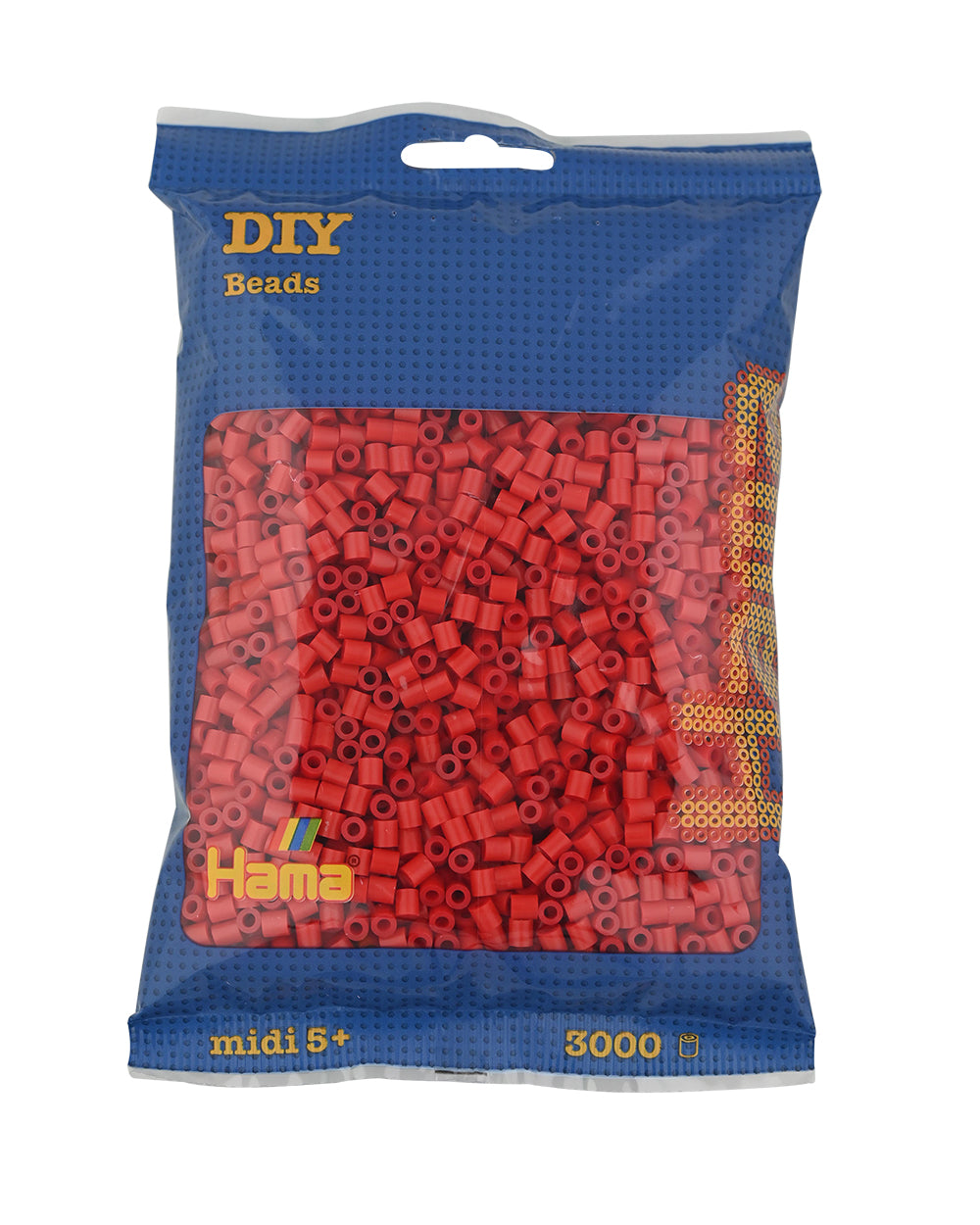 Hama midi rojo 3000 piezas