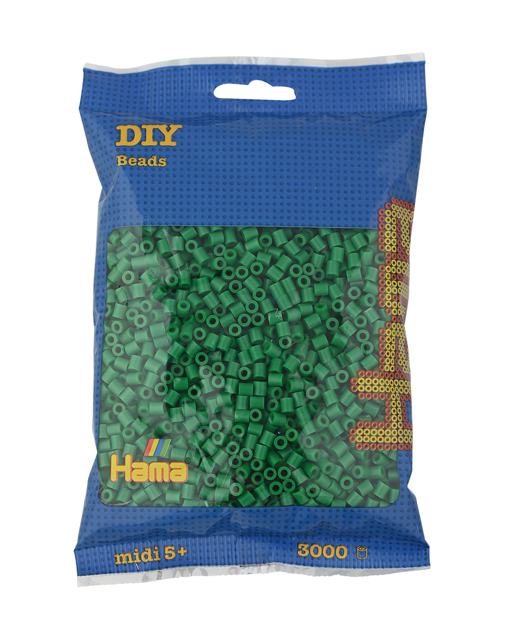 Hama midi verde 3000 piezas