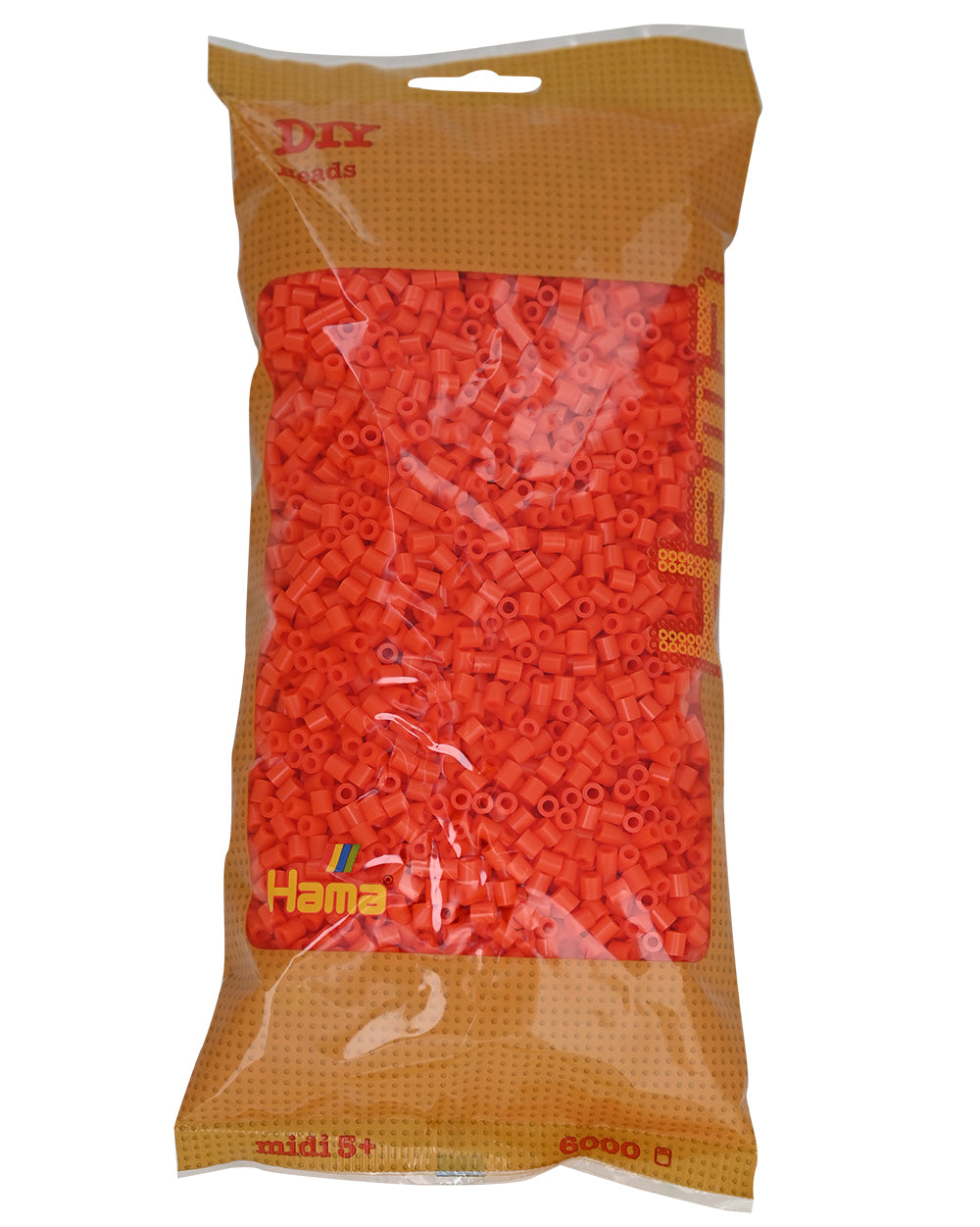 Hama midi naranja 6000 piezas
