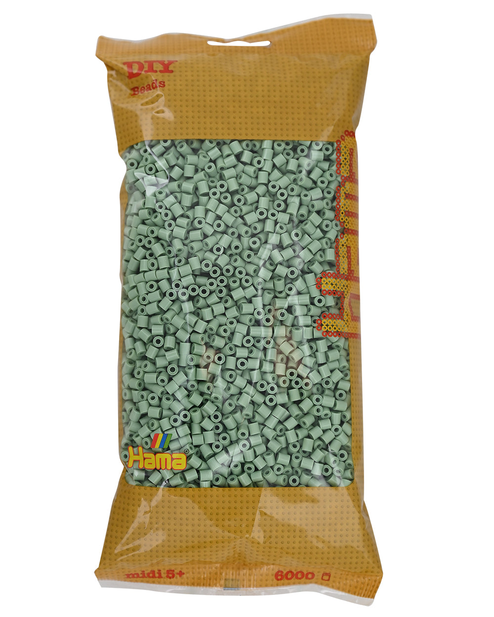 Hama midi verde eucalipto 6000 piezas