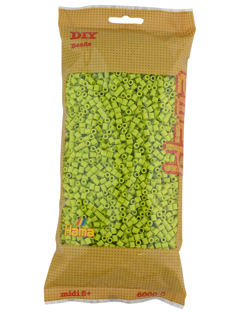 Hama midi verde lima 6000 piezas