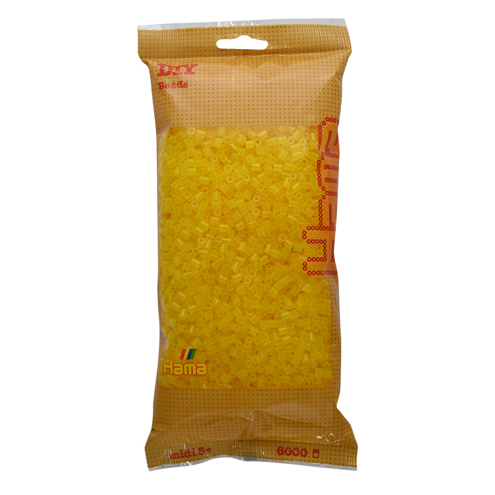 Hama midi amarillo translúcido 6000 piezas