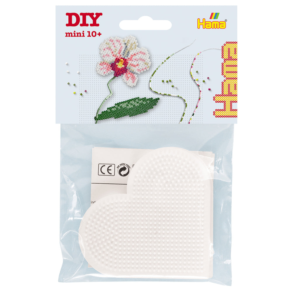 Pack 2 Placas/Pegboards corazón para Hama Mini