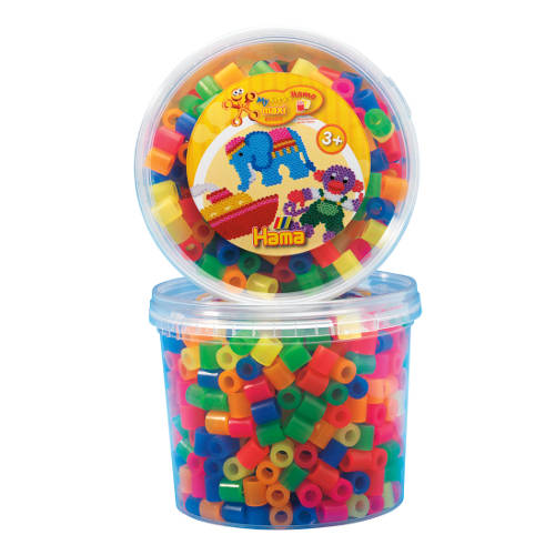 Hama Maxi mix (neón) bote 600 piezas